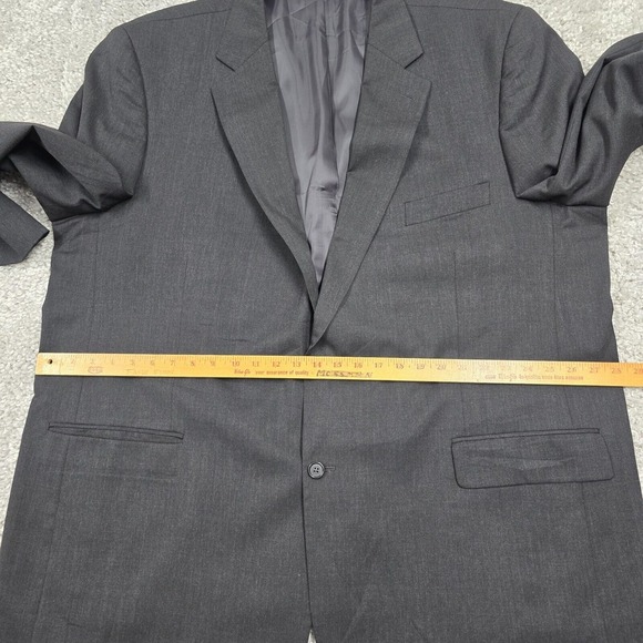 Oak Hill Sport Coat Mens 54R Gray 2 Button Single Vented Wool Formal Wedding - Picture 9 of 14